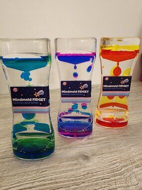 Liquid Motion Bubbler Sensory Calming Fidget Toy Office Gadget 3 Set New
